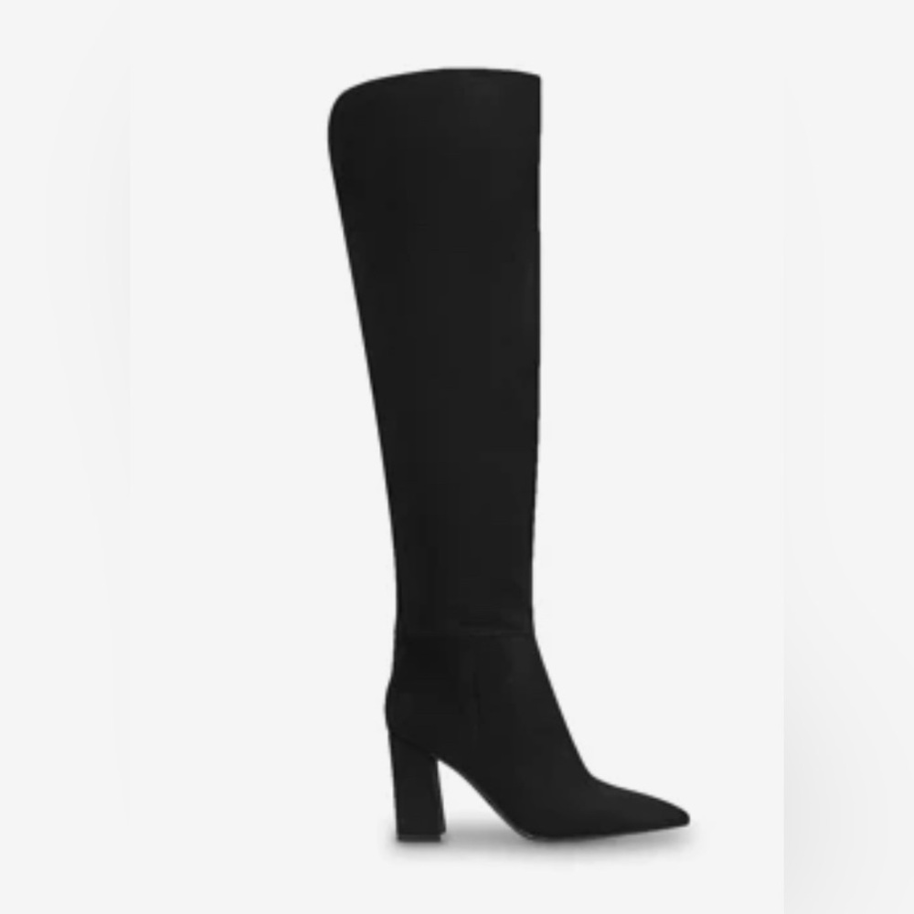 Marc Fisher Garwin Over the Knee Black Suede Boots Size 6